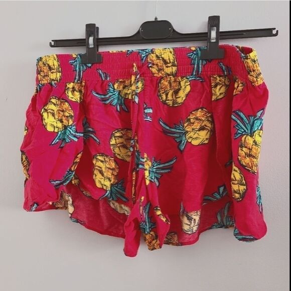 Aerie Pink and Pineapple Sleep Shorts XL - Picture 1 of 10
